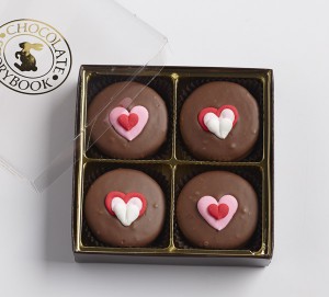 Valentine Chocolate Sandwich Cookies