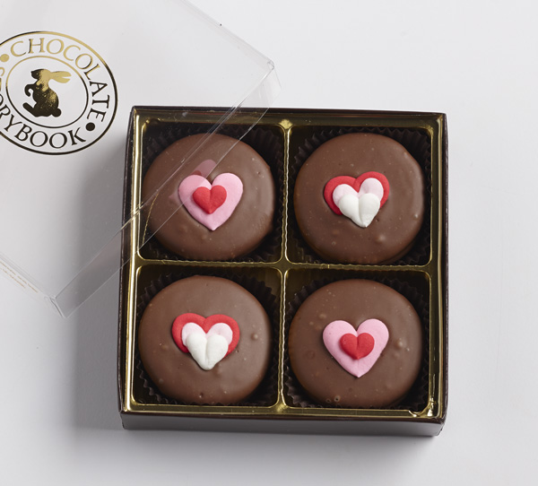 Valentine Chocolate Sandwich Cookies