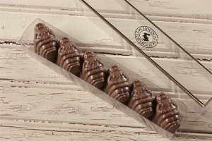 Milk Chocolate Caramel Santas 12 pc