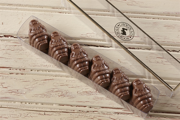 Milk Chocolate Caramel Santas 12 pc