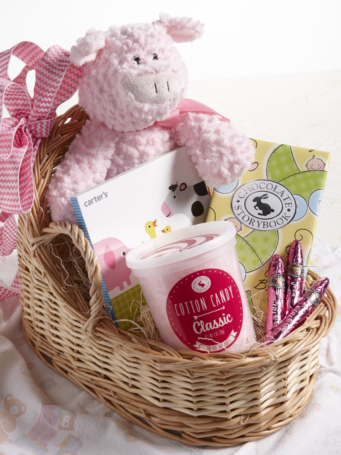 Baby Girl Congratulations Gift Basket