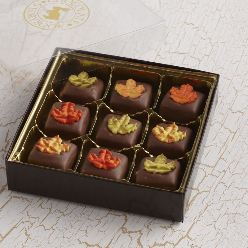 Decorated Caramels, Fall Leaves