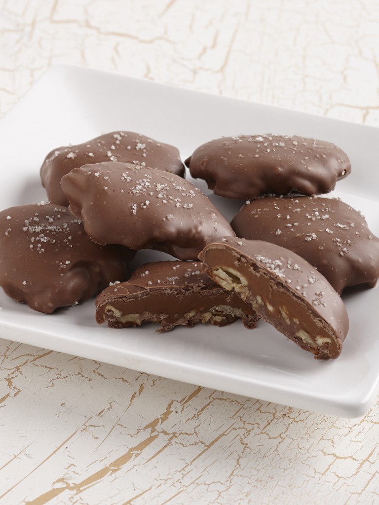Chocolate Pecan Turtles with Sea Salt 1